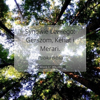 Picture 07 - 1 Kronik 6:1 POLUBG - Synowie Lewiego: Gerszom, Kehat i - Bible Verse Picture
