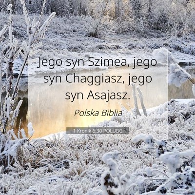 Picture 07 - 1 Kronik 6:30 POLUBG - Jego syn Szimea, jego syn Chaggiasz, jego syn - Bible Verse Picture