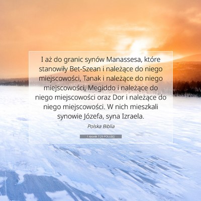 Picture 07 - 1 Kronik 7:29 POLUBG - I aż do granic synów Manassesa, które - Bible Verse Picture