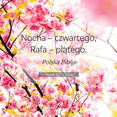 Picture 07 - 1 Kronik 8:2 POLUBG - Nocha – czwartego, Rafa – - Bible Verse Picture