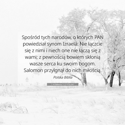 Picture 07 - 1 Królewska 11:2 POLUBG - Spośród tych narodów, o których PAN - Bible Verse Picture