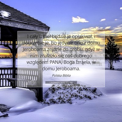 Picture 07 - 1 Królewska 14:13 POLUBG - I cały Izrael będzie je opłakiwał, i - Bible Verse Picture