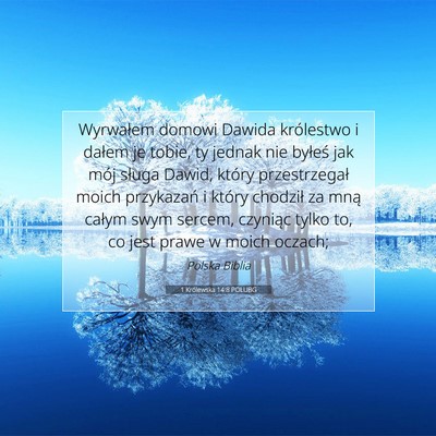 Picture 07 - 1 Królewska 14:8 POLUBG - Wyrwałem domowi Dawida królestwo i dałem je - Bible Verse Picture