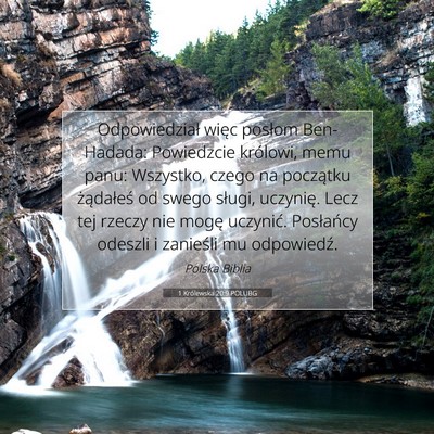 Picture 07 - 1 Królewska 20:9 POLUBG - Odpowiedział więc posłom Ben-Hadada: - Bible Verse Picture