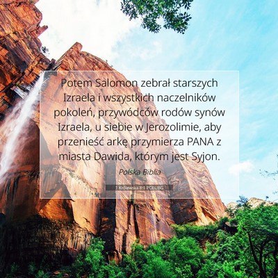 Picture 07 - 1 Królewska 8:1 POLUBG - Potem Salomon zebrał starszych Izraela i - Bible Verse Picture