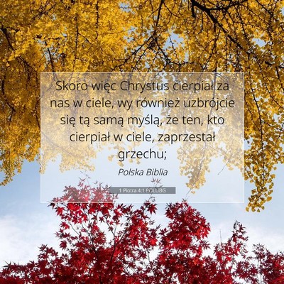 Picture 07 - 1 Piotra 4:1 POLUBG - Skoro więc Chrystus cierpiał za nas w ciele, wy - Bible Verse Picture