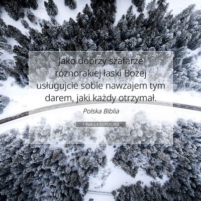Picture 07 - 1 Piotra 4:10 POLUBG - Jako dobrzy szafarze różnorakiej łaski Bożej - Bible Verse Picture