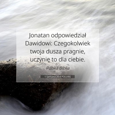 Picture 07 - 1 Samuela 20:4 POLUBG - Jonatan odpowiedział Dawidowi: Czegokolwiek - Bible Verse Picture