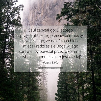 Picture 07 - 1 Samuela 22:13 POLUBG - Saul zapytał go: Dlaczego sprzysięgliście się - Bible Verse Picture