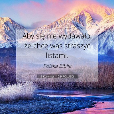 Picture 07 - 2 Koryntian 10:9 POLUBG - Aby się nie wydawało, że chcę was straszyć - Bible Verse Picture