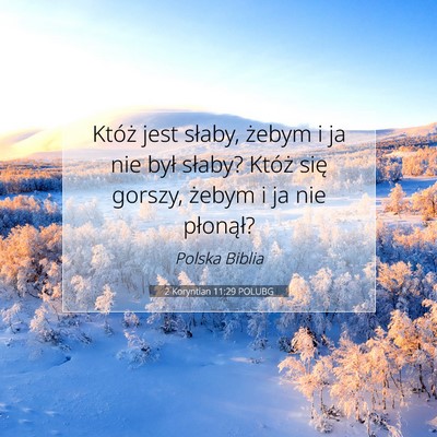 Picture 07 - 2 Koryntian 11:29 POLUBG - Któż jest słaby, żebym i ja nie był słaby? - Bible Verse Picture