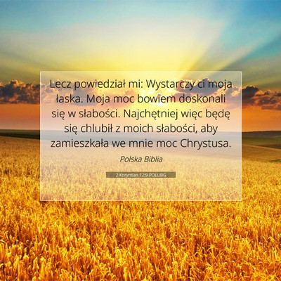 Picture 07 - 2 Koryntian 12:9 POLUBG - Lecz powiedział mi: Wystarczy ci moja łaska. - Bible Verse Picture
