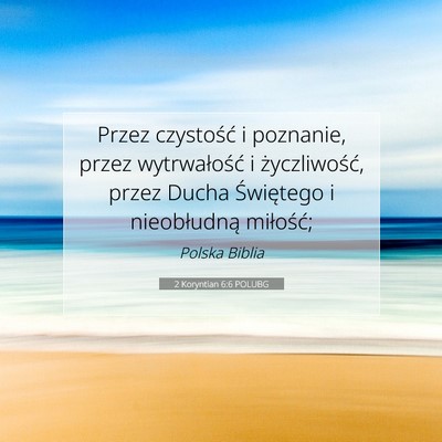 Picture 07 - 2 Koryntian 6:6 POLUBG - Przez czystość i poznanie, przez wytrwałość - Bible Verse Picture
