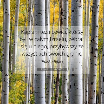 Picture 07 - 2 Kronik 11:13 POLUBG - Kapłani też i Lewici, którzy byli w całym - Bible Verse Picture