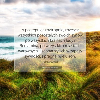 Picture 07 - 2 Kronik 11:23 POLUBG - A postępując roztropnie, rozesłał wszystkich - Bible Verse Picture