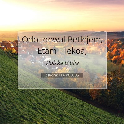Picture 07 - 2 Kronik 11:6 POLUBG - Odbudował Betlejem, Etam i - Bible Verse Picture