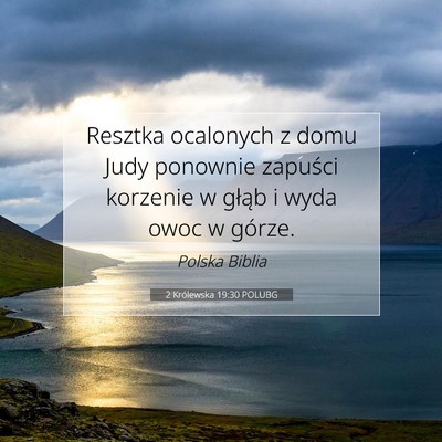Picture 07 - 2 Królewska 19:30 POLUBG - Resztka ocalonych z domu Judy ponownie zapuści - Bible Verse Picture