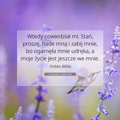Picture 07 - 2 Samuela 1:9 POLUBG - Wtedy powiedział mi: Stań, proszę, nade mną i - Bible Verse Picture
