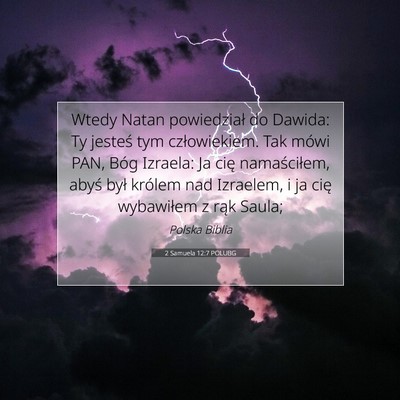 Picture 07 - 2 Samuela 12:7 POLUBG - Wtedy Natan powiedział do Dawida: Ty jesteś tym - Bible Verse Picture