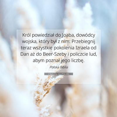 Picture 07 - 2 Samuela 24:2 POLUBG - Król powiedział do Joaba, dowódcy wojska, - Bible Verse Picture