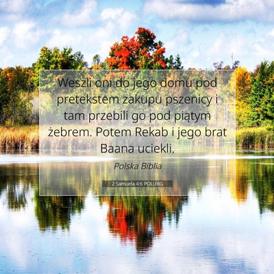 Picture 07 - 2 Samuela 4:6 POLUBG - Weszli oni do jego domu pod pretekstem zakupu - Bible Verse Picture