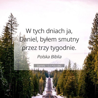 Picture 07 - Daniela 10:2 POLUBG - W tych dniach ja, Daniel, byłem smutny przez - Bible Verse Picture