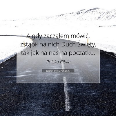 Picture 07 - Dzieje 11:15 POLUBG - A gdy zacząłem mówić, zstąpił na nich Duch - Bible Verse Picture