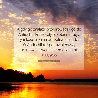 Picture 07 - Dzieje 11:26 POLUBG - A gdy go znalazł, przyprowadził go do - Bible Verse Picture