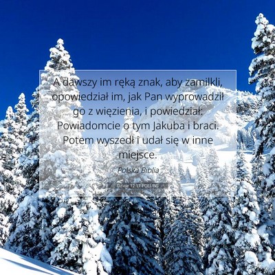 Picture 07 - Dzieje 12:17 POLUBG - A dawszy im ręką znak, aby zamilkli, - Bible Verse Picture