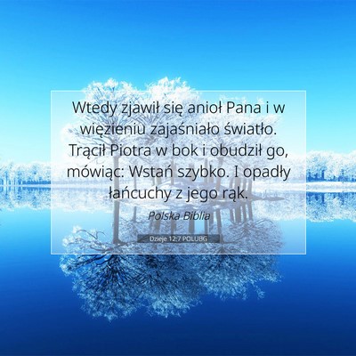 Picture 07 - Dzieje 12:7 POLUBG - Wtedy zjawił się anioł Pana i w więzieniu - Bible Verse Picture