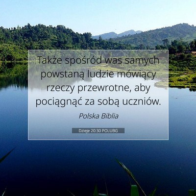 Picture 07 - Dzieje 20:30 POLUBG - Także spośród was samych powstaną ludzie - Bible Verse Picture