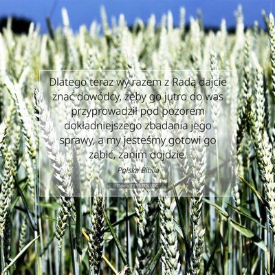 Picture 07 - Dzieje 23:15 POLUBG - Dlatego teraz wy razem z Radą dajcie znać - Bible Verse Picture