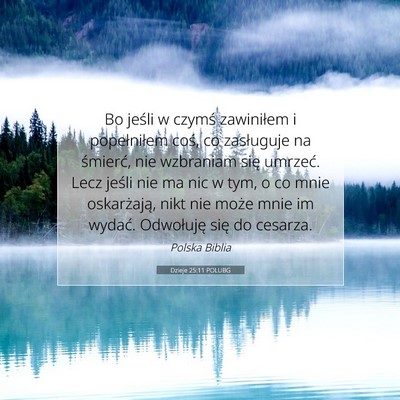 Picture 07 - Dzieje 25:11 POLUBG - Bo jeśli w czymś zawiniłem i popełniłem - Bible Verse Picture