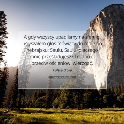 Picture 07 - Dzieje 26:14 POLUBG - A gdy wszyscy upadliśmy na ziemię, usłyszałem - Bible Verse Picture