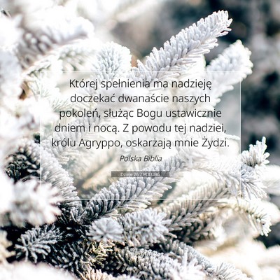 Picture 07 - Dzieje 26:7 POLUBG - Której spełnienia ma nadzieję doczekać - Bible Verse Picture
