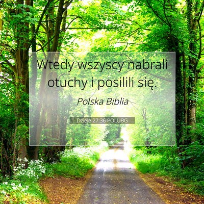 Picture 07 - Dzieje 27:36 POLUBG - Wtedy wszyscy nabrali otuchy i posilili - Bible Verse Picture