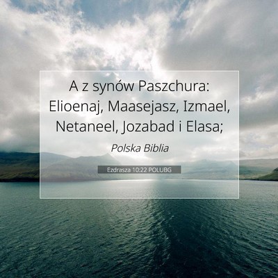 Picture 07 - Ezdrasza 10:22 POLUBG - A z synów Paszchura: Elioenaj, Maasejasz, - Bible Verse Picture