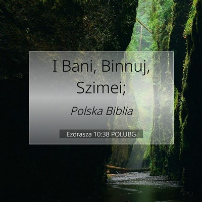 Picture 07 - Ezdrasza 10:38 POLUBG - I Bani, Binnuj, - Bible Verse Picture