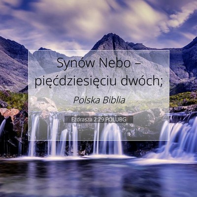 Picture 07 - Ezdrasza 2:29 POLUBG - Synów Nebo – pięćdziesięciu - Bible Verse Picture