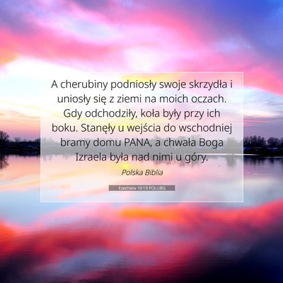 Picture 07 - Ezechiela 10:19 POLUBG - A cherubiny podniosły swoje skrzydła i uniosły - Bible Verse Picture