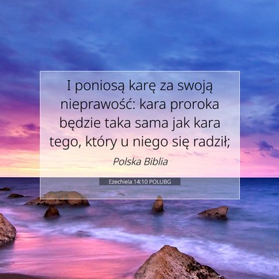 Picture 07 - Ezechiela 14:10 POLUBG - I poniosą karę za swoją nieprawość: kara - Bible Verse Picture