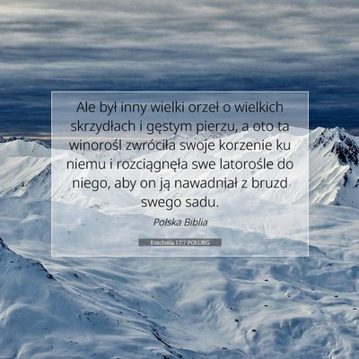 Picture 07 - Ezechiela 17:7 POLUBG - Ale był inny wielki orzeł o wielkich - Bible Verse Picture