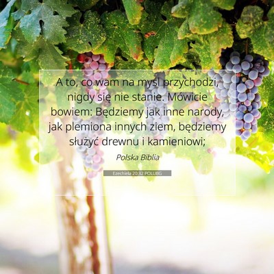 Picture 07 - Ezechiela 20:32 POLUBG - A to, co wam na myśl przychodzi, nigdy się nie - Bible Verse Picture