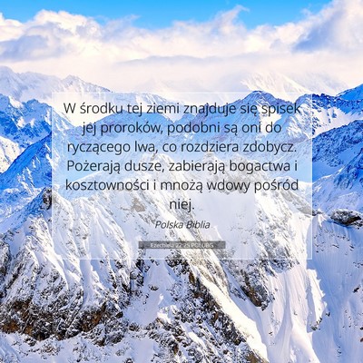 Picture 07 - Ezechiela 22:25 POLUBG - W środku tej ziemi znajduje się spisek jej - Bible Verse Picture