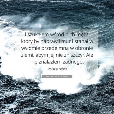 Picture 07 - Ezechiela 22:30 POLUBG - I szukałem wśród nich męża, który by - Bible Verse Picture