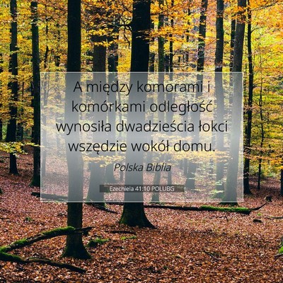 Picture 07 - Ezechiela 41:10 POLUBG - A między komorami i komórkami odległość - Bible Verse Picture