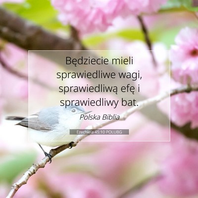 Picture 07 - Ezechiela 45:10 POLUBG - Będziecie mieli sprawiedliwe wagi, sprawiedliwą - Bible Verse Picture