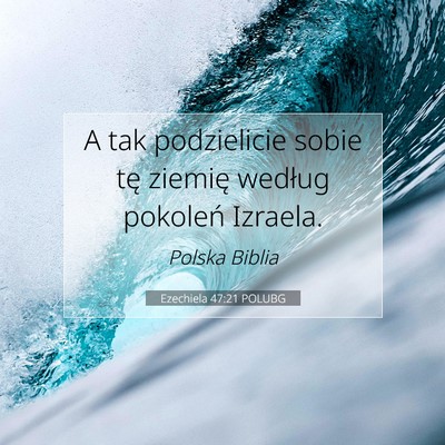 Picture 07 - Ezechiela 47:21 POLUBG - A tak podzielicie sobie tę ziemię według - Bible Verse Picture