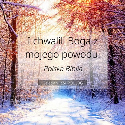 Picture 07 - Galacjan 1:24 POLUBG - I chwalili Boga z mojego - Bible Verse Picture
