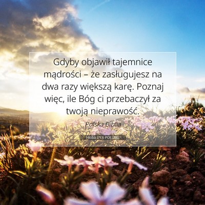 Picture 07 - Hioba 11:6 POLUBG - Gdyby objawił tajemnice mądrości – że - Bible Verse Picture